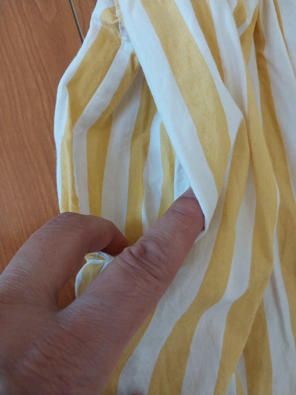 Beautifuk A New Day Yellow/White Strapless Smocked Midi Dress Sz Size Large L - Picture 2 of 9